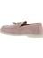 Pembe Süet Kadın Loafer 05WS101 5