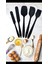 Silikon Spatula Seti 5 Parça Düz/Sivri Spatula Pastacı Spatulası + Yumurta Fırçası 1