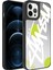 noktaks - Apple iPhone 12 Pro Max - Kılıf Aynalı Desenli Kamera Korumalı Parlak Mirror Kapak - Yazı - T26785 1