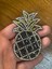 9x5 cm Ütü Ile Yapışan Renkli Taşlı Ananas Aplike Arma Yama Dikiş Hobi Aksesuarı 1