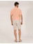 Erkek Bej Slim Fit Keten Karışımlı Beli Lastikli Bağcıklı Bermuda Şort 50268216-VR011 4