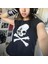Pirates Skull Siyah Yarım T-Shirt 1