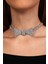 Kadın Papyon Model Zirkon Taşlı Gümüş Pırlanta Abiye Gerdanlık Tasma Kolye Nişan Düğün Söz Choker 1