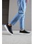Sneakers Ayakkabı 010 Siyah Süet (Beyaz Taban) 2