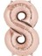 8 Rakam Rose Gold Folyo Balon 72 cm 1