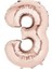 3 Rakam Rose Gold Folyo Balon 72 cm 1