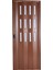 Akordiyon Kapı 117x194 Ceviz Camlı 12 mm Katlanır Akordeon PVC 1