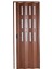 Akordiyon Kapı 117x194 Ceviz Camlı 12 mm Katlanır Akordeon PVC 2