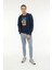 Erkek Basic Sweatshirt Hoodie SN72 3fx Lacivert/navy 13S420SN72 4