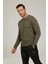 Erkek Basic Sweatshirt 3fx SN75 Haki/khaki 13S420SN75 3