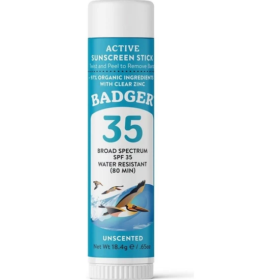 Badger Clear Zinc Kokusuz Güneş Kremi Stick SPF35 18.4 G