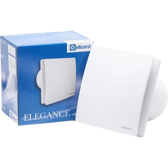 Elicent Elegance 120’LIK Sessiz Banyo Havalandırma Fanı,tuvalet Aspiratörü, 165 M3-H
