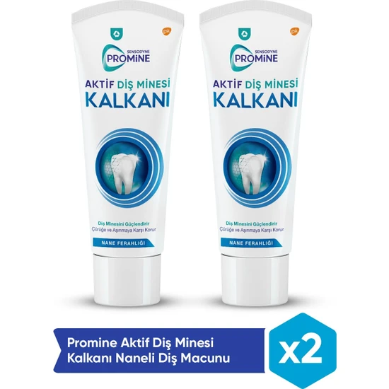 Sensodyne Promine Aktif Diş Minesi Kalkanı Naneli Diş Macunu x 2 Adet