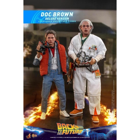 Hot Toys Doc Brown  Deluxe Version  Sixth Scale Figür Oyuncak 909291 Mms610 P 789835145