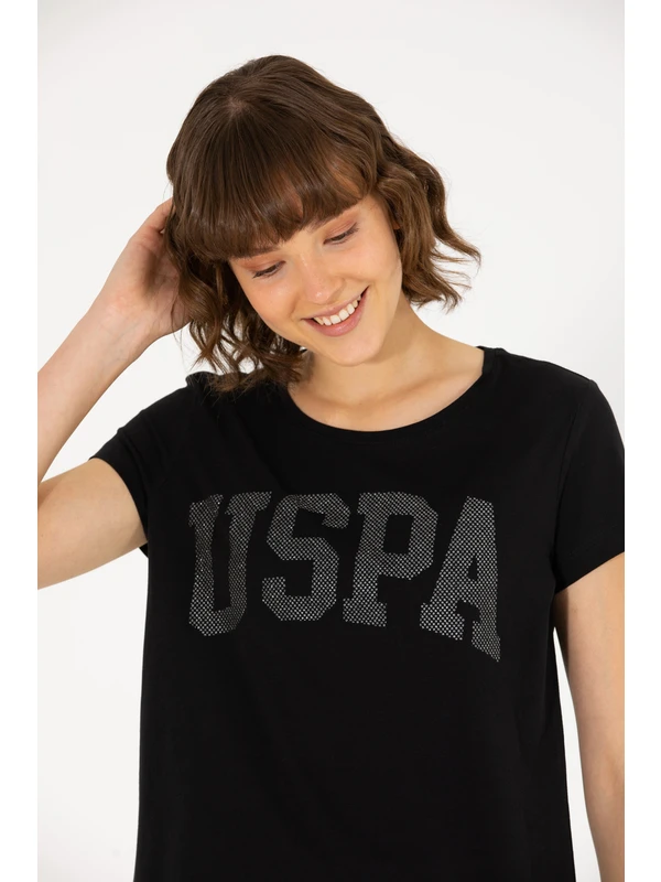 U.S. Polo Assn. Kadın Siyah Basic Tişört 50262670-VR046