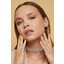 Kadın 5 Sıra Model Zirkon Taşlı Gümüş Gerdanlık Pırlanta Abiye Nişan Düğün Gelin Takı Tasma Choker 4