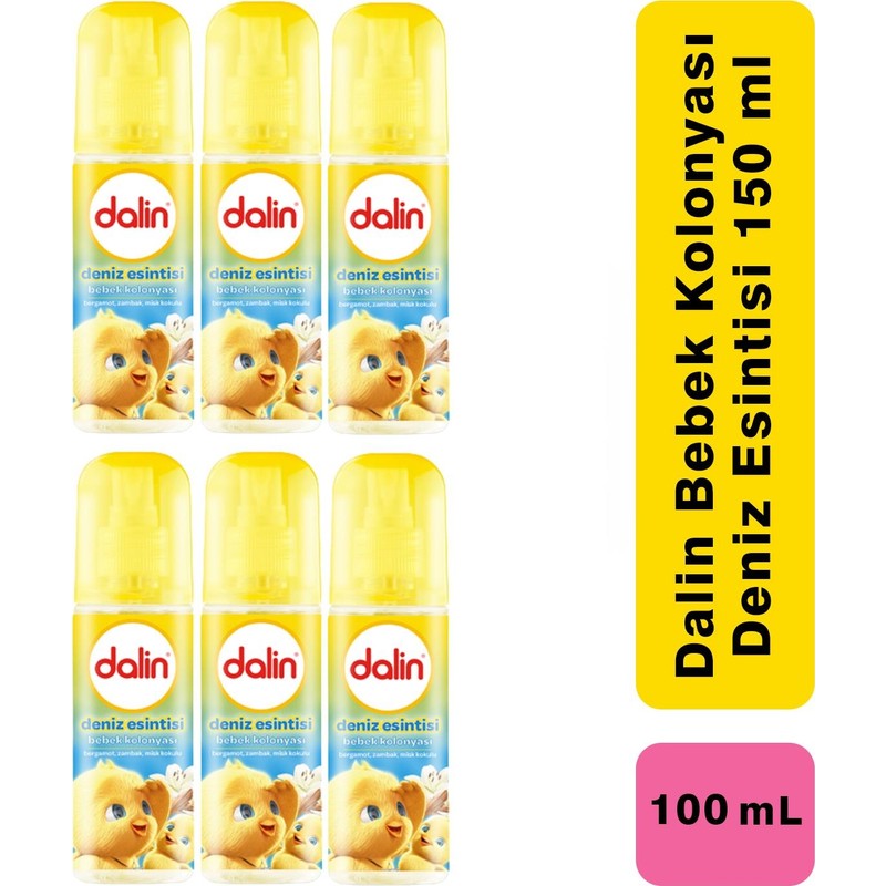 Dalin Bebek Kolonyası Deniz Esintisi 100 ml 6 Adet Hassas Ciltler İçin Uygun