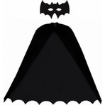 Kostümce Batman Pelerin ve Maske Seti Yetişkin