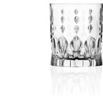 RCR Marilyn 320 ml Şeffaf Desenli Cam Viski & Kokteyl Bardağı 6 Parça Şık Sunum