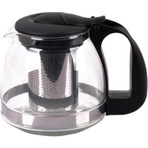 Yakut 700 ml Cam Demlik Siyah Renkli Çelik Süzgeçli Yapı ile Pratik Çay Demleme İmkanı