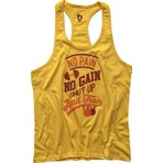 Bluu Fitness Gym Tank Top Sporcu Atleti Shut Up Sarı