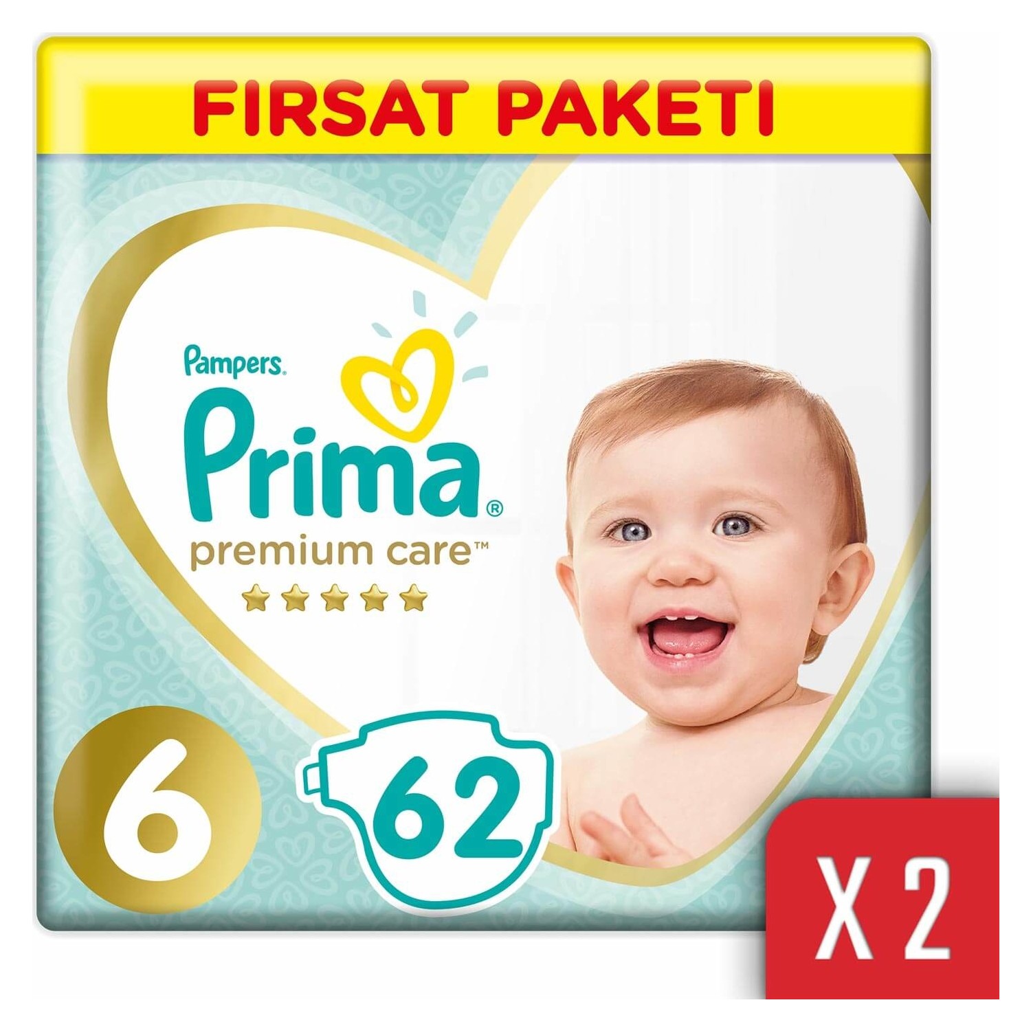 Prima Premium Care Bebek Bezi 6 Beden 1318 kg 124�lü