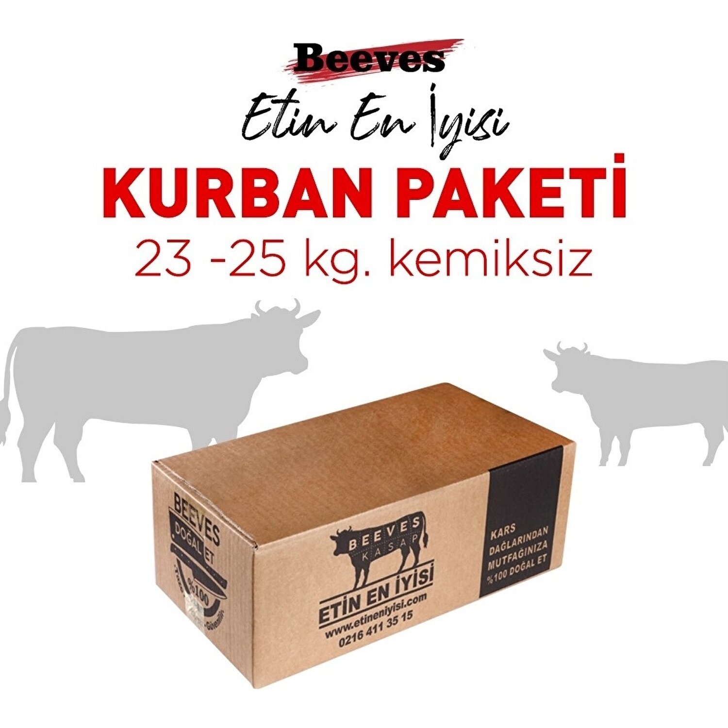 Beeves Etin En İyisi Kurban Paketi Büyükbaş 1/7 Hisse 25 Fiyatı