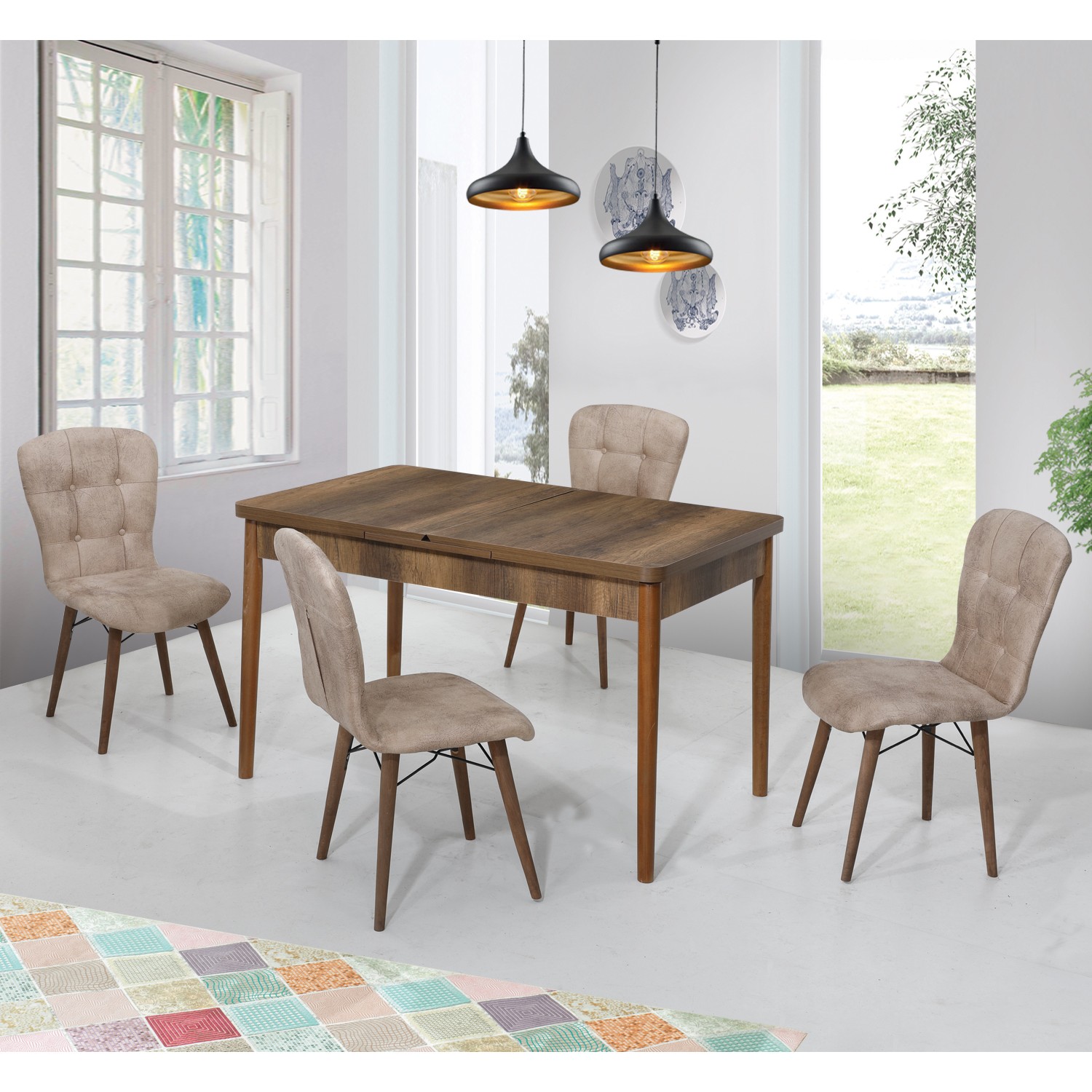 Desire Kelebek Masa Ve Ince Belli Sandalyetakimi Fiyati