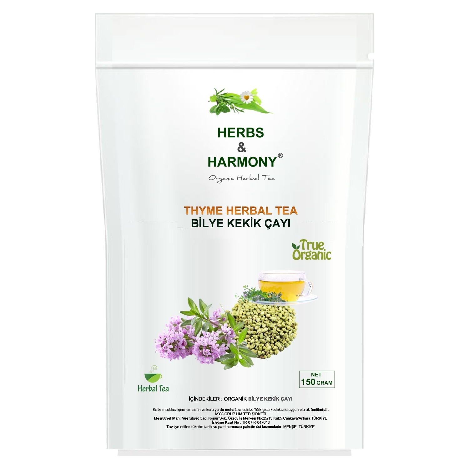 Herbs & Harmony Marbled Thyme Herbal Tea Bilye Kekik Çayı Fiyatı
