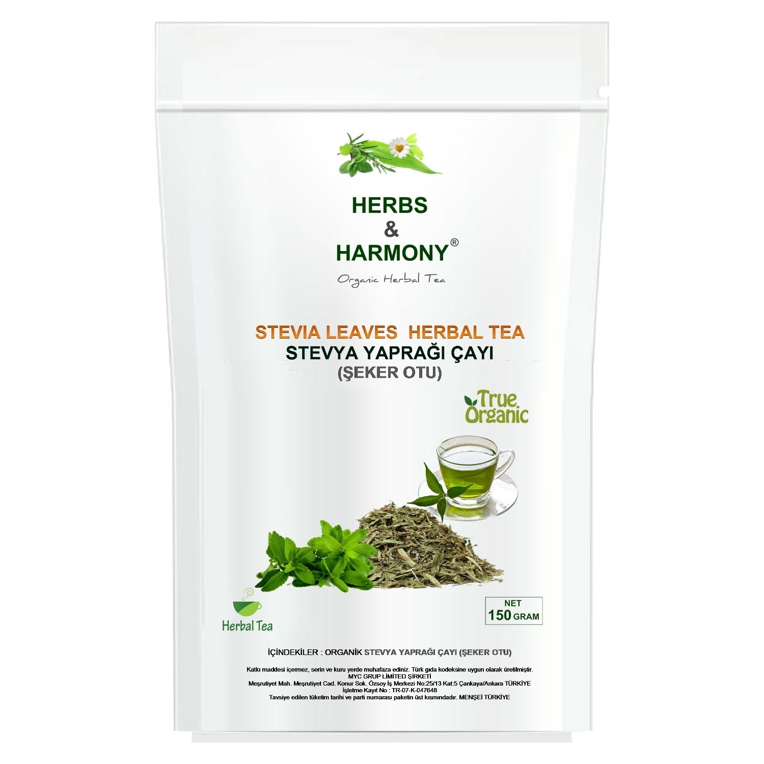 Herbs & Harmony Stevia Herbal Tea Stevya Çayı 150 Gram Fiyatı
