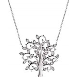 Afrodit Silver Hayat Ağacı Tasarım Gümüş Kadın Kolye