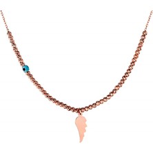 Afrodit Silver Melek Kanadı Tasarım Gümüş Kadın Kolye