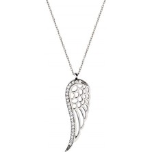 Afrodit Silver Melek Kanadı Tasarım Gümüş Kadın Kolye