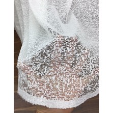 Esse Home Özel Örme Dokulu Tül Perde 100 x 250 Seyrek Pile 1/2
