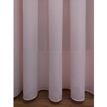Esse Home Pembe - Armür Dokuma Düz Tül Perde (İpeksi) Çok Dökümlü 100 x 260 Sık Pile 1/3