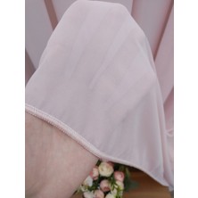 Esse Home Pembe - Armür Dokuma Düz Tül Perde (İpeksi) Çok Dökümlü 100 x 260 Sık Pile 1/3