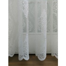 Esse Home Örme Desenli Tül Perde Yüksek Gramajlı 100 x 250 Seyrek Pile 1/2