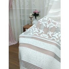 Esse Home Kdk Örme Desenli Tül Perde 100 x 250 Sık Pile 1/3