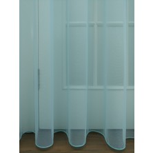 Esse Home Turkuaz - Armür Dokuma Düz Tül Perde 100 x 250 Normal Pile 1/2.5