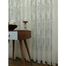 Esse Home Gül Desenli Dantel Tül Perde 100 x 250 Normal Pile 1/2.5