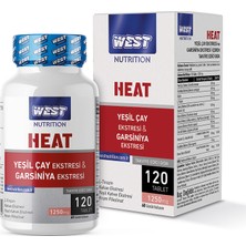 West Nutrition Heat Yeşil Çay Ekstresi - Garsiniya Ekstresi Kompleks 120 Tablet x 1250 Mg