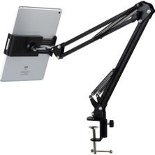 Wlue 6 11'' Flexible Sıkıştırmalı Metal Masaüstü Tablet ve Telefon Tutucu