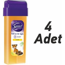 Sesu Roll-On Sir Ağda Klasik Kaplan Kartuş Ağda 4 Adet 100 ml