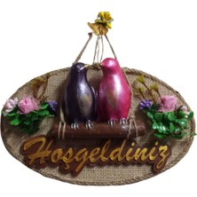 Mixperi Aile Kuş Hoşgeldiniz Kapı Süsü