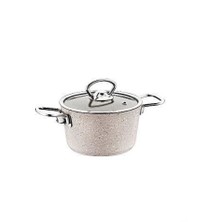Oms Granıt 12 x 7,5 cm Mini Tencere Gri