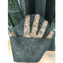 Esse Home Siyah Düz Tül Perde Etek Katlamalı 100 x 250 Seyrek Pile 1/2