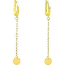 14 Ayar Altın Sallantılı Küpe