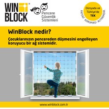 Winblock Çocuk Pencere Çelik Güvenlik Ağı  Büyük Boy Kutu