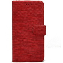 Case Street Huawei P40 Kılıf Standlı Kartvizitli Exclusive Spor Cüzdan Kırmızı