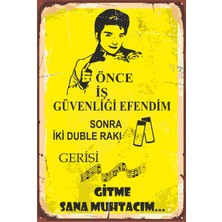 Hayat Poster Önce Iş Güvenliği Efendim Retro Vintage Poster
